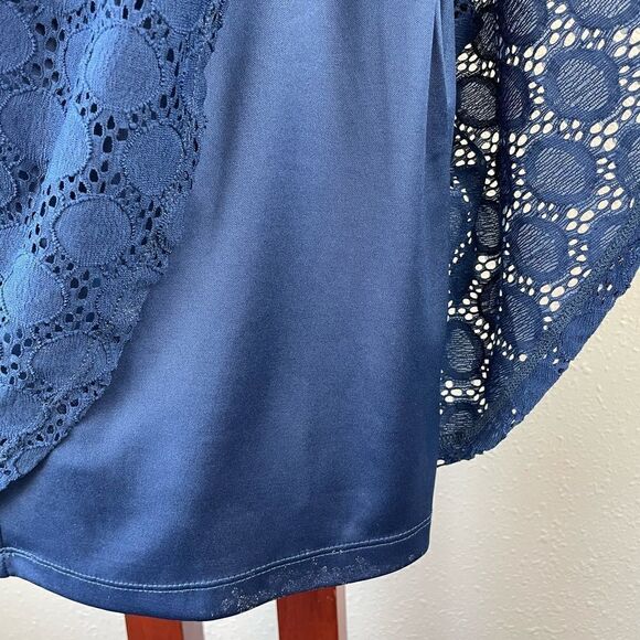 NWT Ronni Nicole Navy Blue Short Sleeve Dress Size 10 - Picture 9 of 10